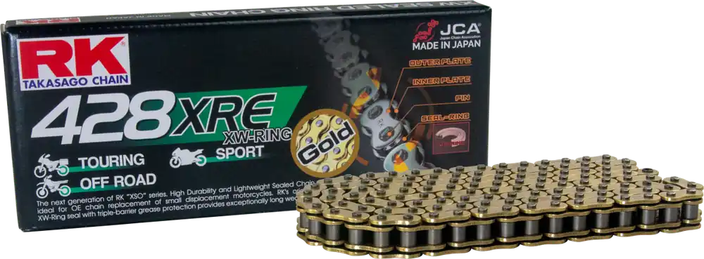 RK - GB428XRE - Chains - GOLD, SUPER REINFORCED Meest Verkocht